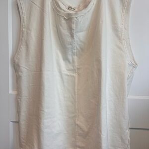 Free People Women's Cream Sleeveless Top
